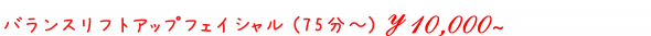バランスリフトアップフェイシャル